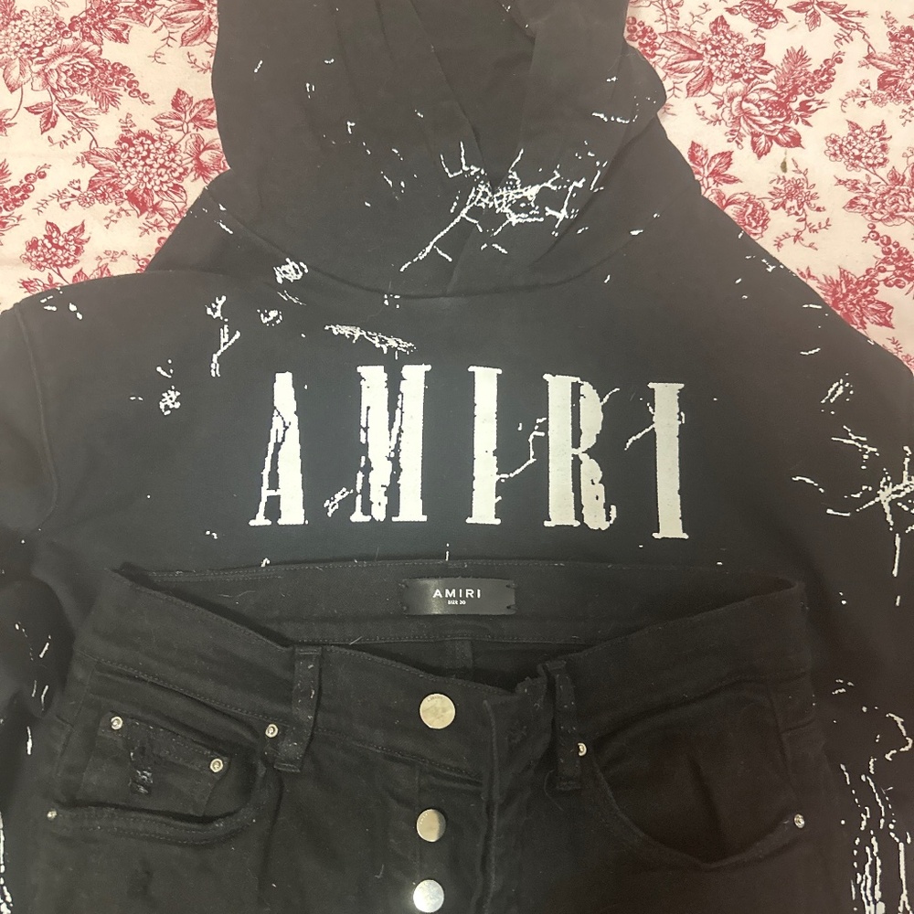 AMIRI sweater (L) AMIRI jeans (size30)